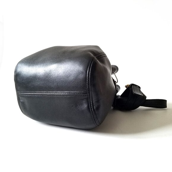 Vintage Coach Soho Black Belted Pouch Bag #4156 - Picture 6 of 8